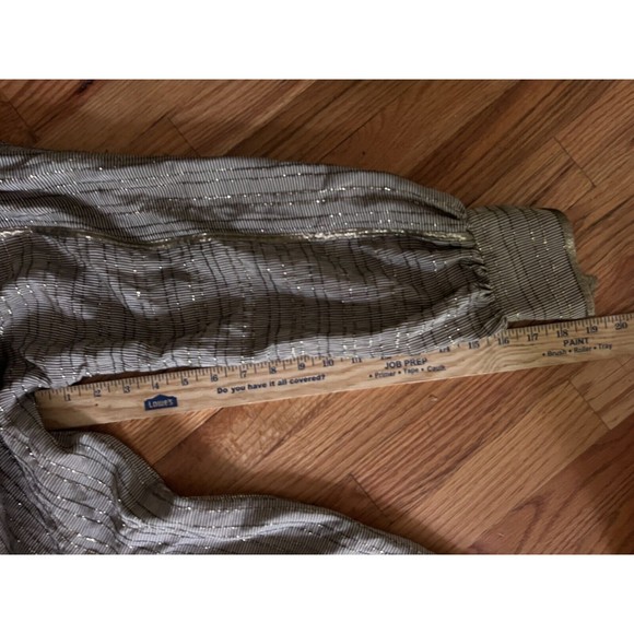 Vintage Geoffrey Beene 14 Gold Stripe Long Aleeve Silk  Shift Dress w - Picture 11 of 13